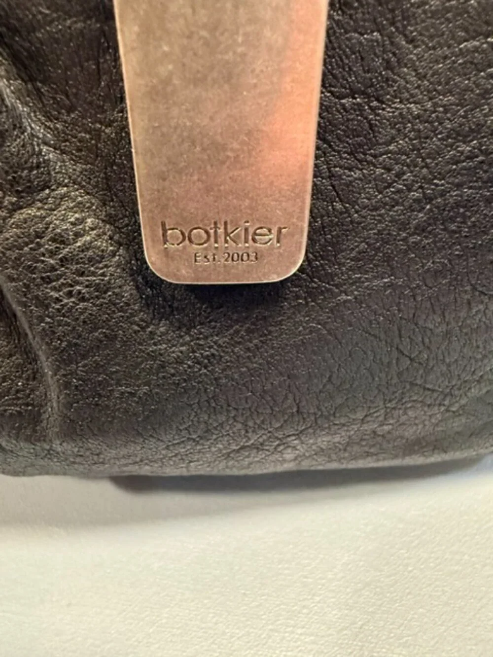 Botkier No. 13 NY Black Leather Chain Satchel Shoulder Bag Y2K